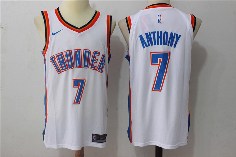 Men Oklahoma City Thunder 7 Anthony White New Nike Season NBA Jerseys